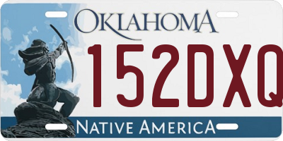 OK license plate 152DXQ