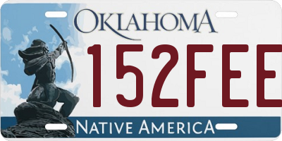 OK license plate 152FEE