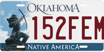 OK license plate 152FEM