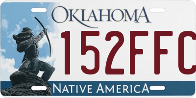 OK license plate 152FFC