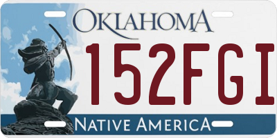 OK license plate 152FGI