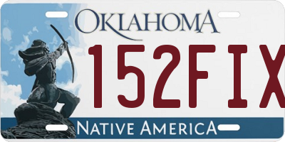 OK license plate 152FIX