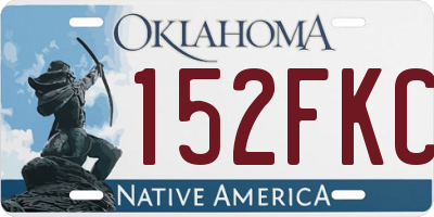 OK license plate 152FKC