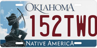 OK license plate 152TWO