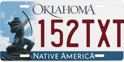 OK license plate 152TXT