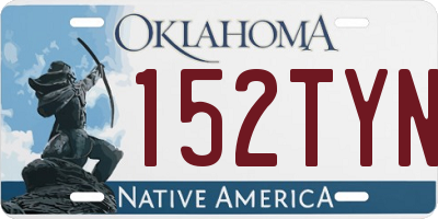 OK license plate 152TYN