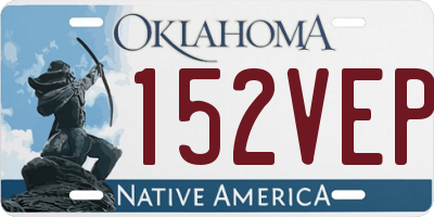 OK license plate 152VEP
