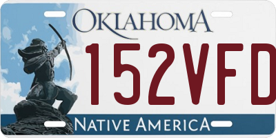 OK license plate 152VFD