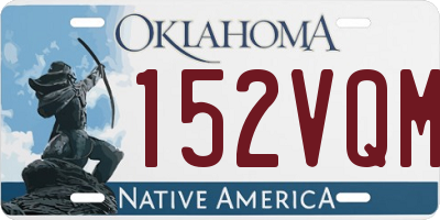 OK license plate 152VQM