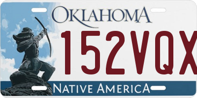 OK license plate 152VQX