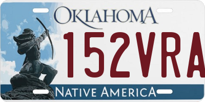 OK license plate 152VRA