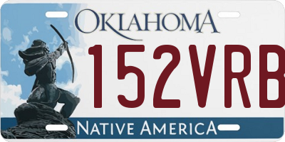 OK license plate 152VRB