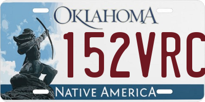 OK license plate 152VRC