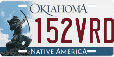 OK license plate 152VRD