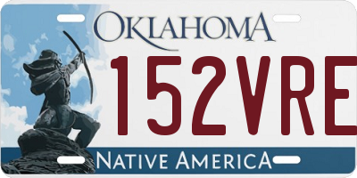 OK license plate 152VRE