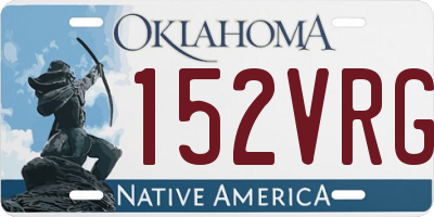 OK license plate 152VRG
