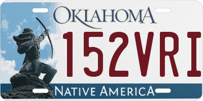OK license plate 152VRI