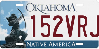 OK license plate 152VRJ