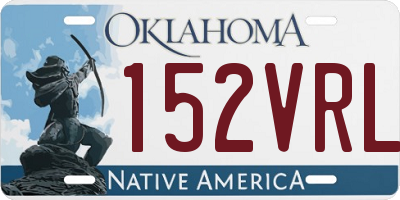 OK license plate 152VRL