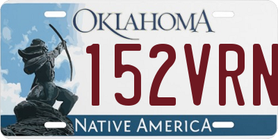 OK license plate 152VRN