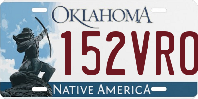 OK license plate 152VRO