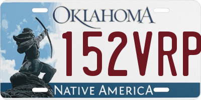 OK license plate 152VRP