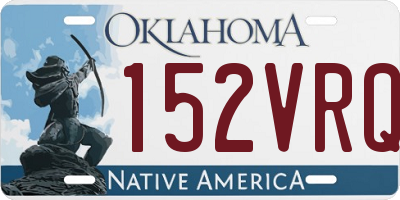 OK license plate 152VRQ