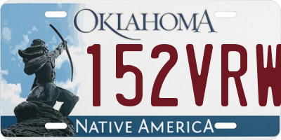OK license plate 152VRW