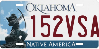 OK license plate 152VSA