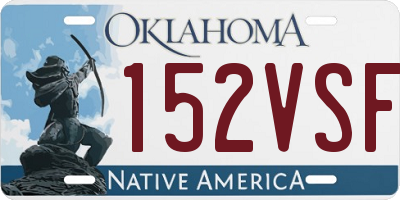 OK license plate 152VSF