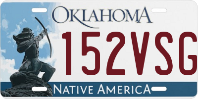 OK license plate 152VSG