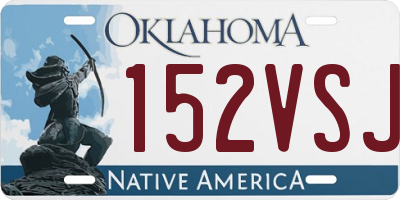 OK license plate 152VSJ