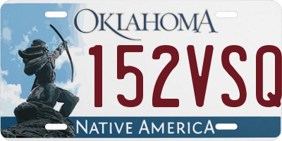 OK license plate 152VSQ