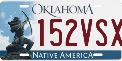 OK license plate 152VSX