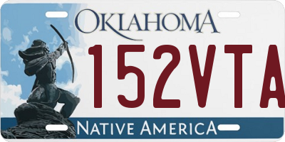 OK license plate 152VTA