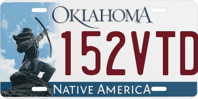 OK license plate 152VTD