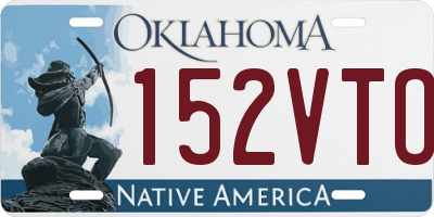 OK license plate 152VTO