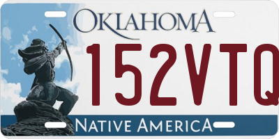 OK license plate 152VTQ