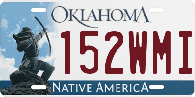 OK license plate 152WMI