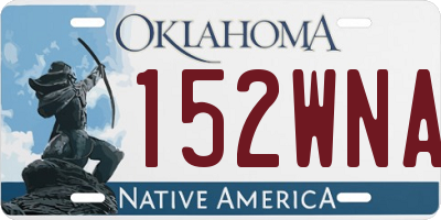 OK license plate 152WNA