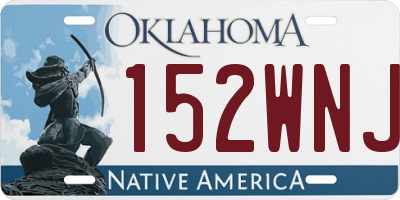 OK license plate 152WNJ