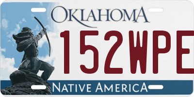 OK license plate 152WPE