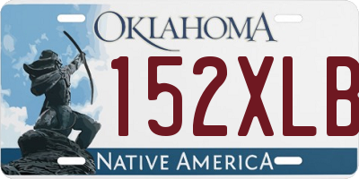 OK license plate 152XLB