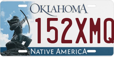 OK license plate 152XMQ