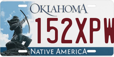 OK license plate 152XPW