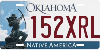 OK license plate 152XRL