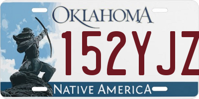 OK license plate 152YJZ