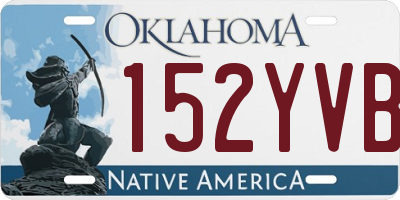 OK license plate 152YVB