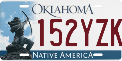 OK license plate 152YZK