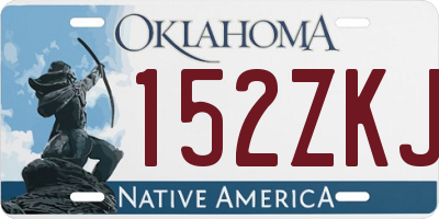 OK license plate 152ZKJ